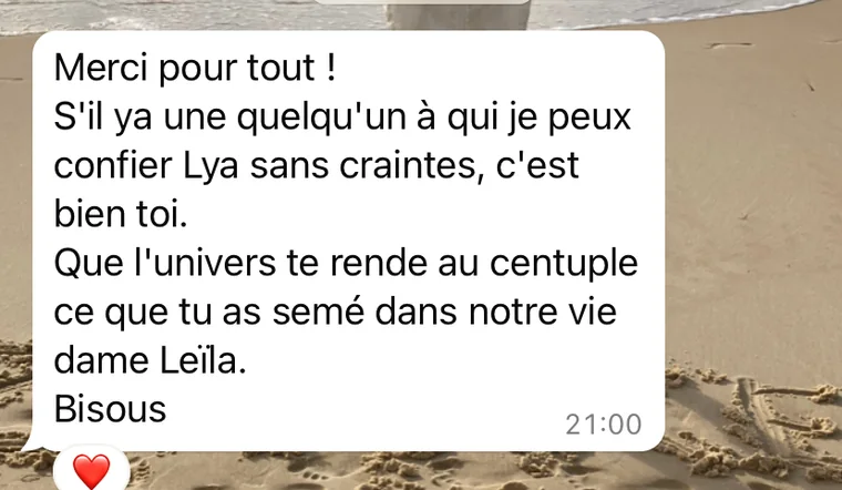 Capture d’un retour reçu par MentalGym