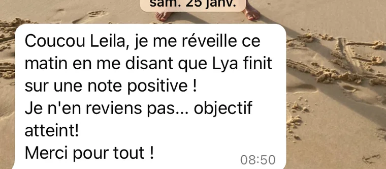 Capture d’un retour reçu par MentalGym