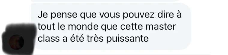 Capture d’un retour reçu par MentalGym