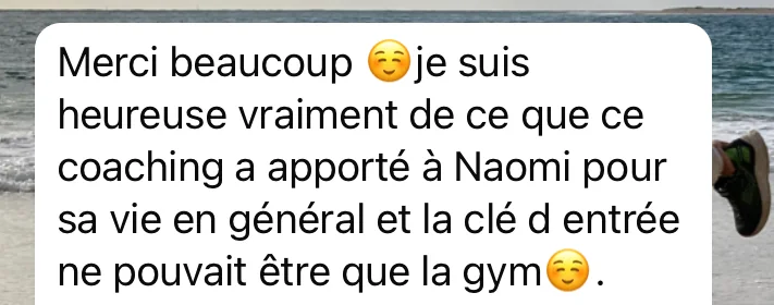 Capture d’un retour reçu par MentalGym