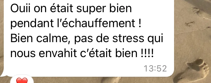 Capture d’un retour reçu par MentalGym